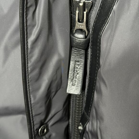 MACKAGE Shailene Down Jacket Slate Blue Racoon Fur Hood Sz M $1450 - Picture 7 of 12